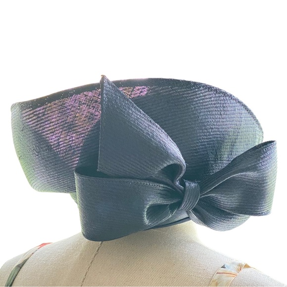 Jack McConnell New York Red Feather “One of a Kind” Navy Straw Hat - Picture 6 of 12